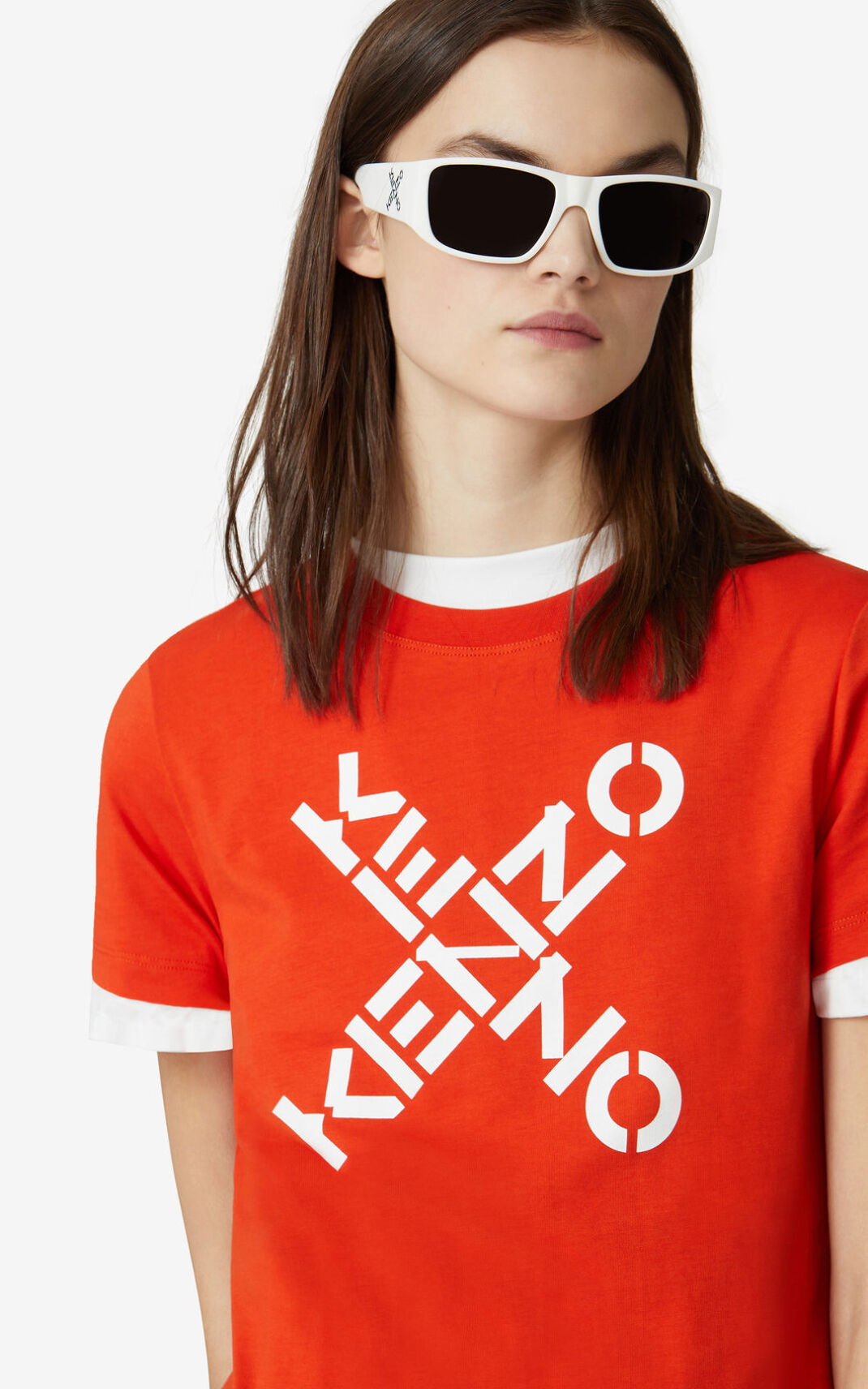 Kenzo Sport Big X Ženska Majice Globoko Oranžna SI-9674568